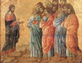 Aparición en la montaña de Galilea Escuela Sienesa Duccio